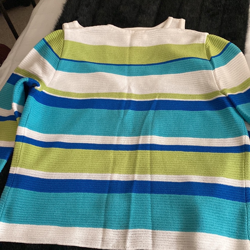 Two pieces set by ST John, multi striped, long sleeves sweater, with a shell. - Picture 9 of 11